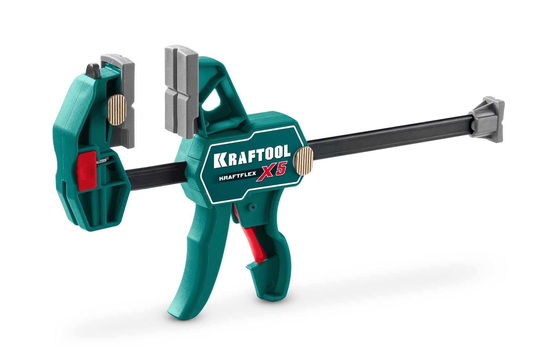 KRAFTOOL KRAFTFLEX X5 150, 150 х 66 мм, многофункциональная струбцина для направляющих шин (32555-150)