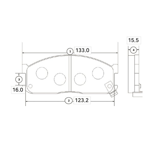 Колодки тормозные KIA Besta 1992 ~ 2000 MAZDA Bongo 1989 ~ 1997 / E-SERIE Platform/Chassis 1991 ~ 2003 перед прав.лев. (старый арт. CKKK-11) GK0517