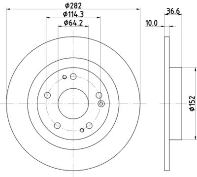 Тормозной диск HONDA CIVIC X ND8040K