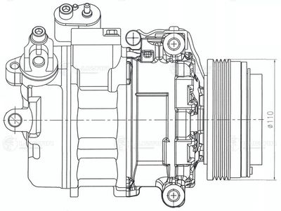 Компрессор кондиц. для а/м BMW X5 (E53) (00-) 3.0i/3.0D (LCAC 2682)