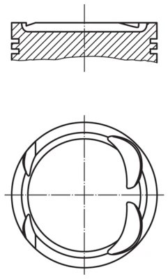 Поршнекомплект Opel Vivaro A, Renault Espase III-IV 2.0 F4R720 d82.7 STD (4409857/77 00 110 718) Mahle 021PI00117000
