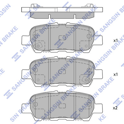 Колодки тормозные дисковые задние NISSAN MAXIMA (SEVERE DUTY) SP1637SD