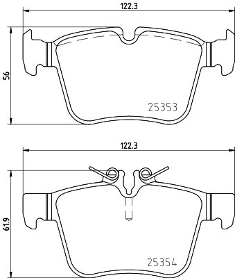КОЛОДКИ ТОРМОЗНЫЕ MB W205 2535303 2535303