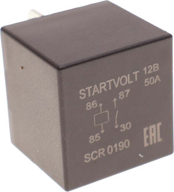 Реле 4 конт. 12V 50А (без кроншт., с резист.) защиты стартера (SCR 0190)