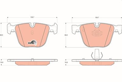 Колодки задние BMW 5 E60, 7 E65, X5 E70, F15, X6 E71 GDB1502