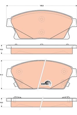 Колодки передние CHEVROLET CRUZE (J300), ORLANDO, OPEL ASTRA J GDB1847