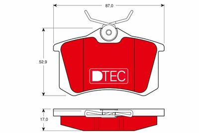 Колодки задние AUDI A4 (B5, B6) A6 (C5), CITROEN C4, PEUGEOT 307, 308 GDB1330DTE
