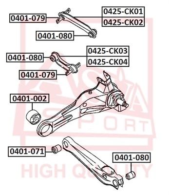 САЙЛЕНБЛОК ЗАДНЕГО РЫЧАГА MITSUBISHI 401071
