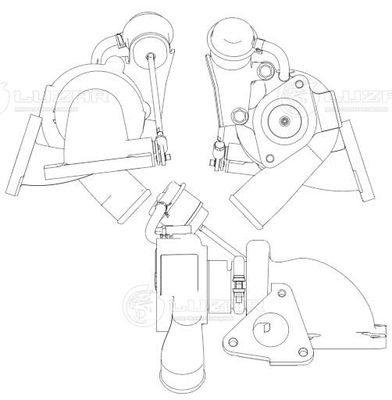 Турбокомпрессор для а/м Ford Transit (06-) 2.4D (тип TD03) (LAT 1008)