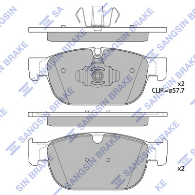 Колодки тормозные дисковые передние VOLVO XC90 II 15- (SEVERE DUTY) SP4024SD