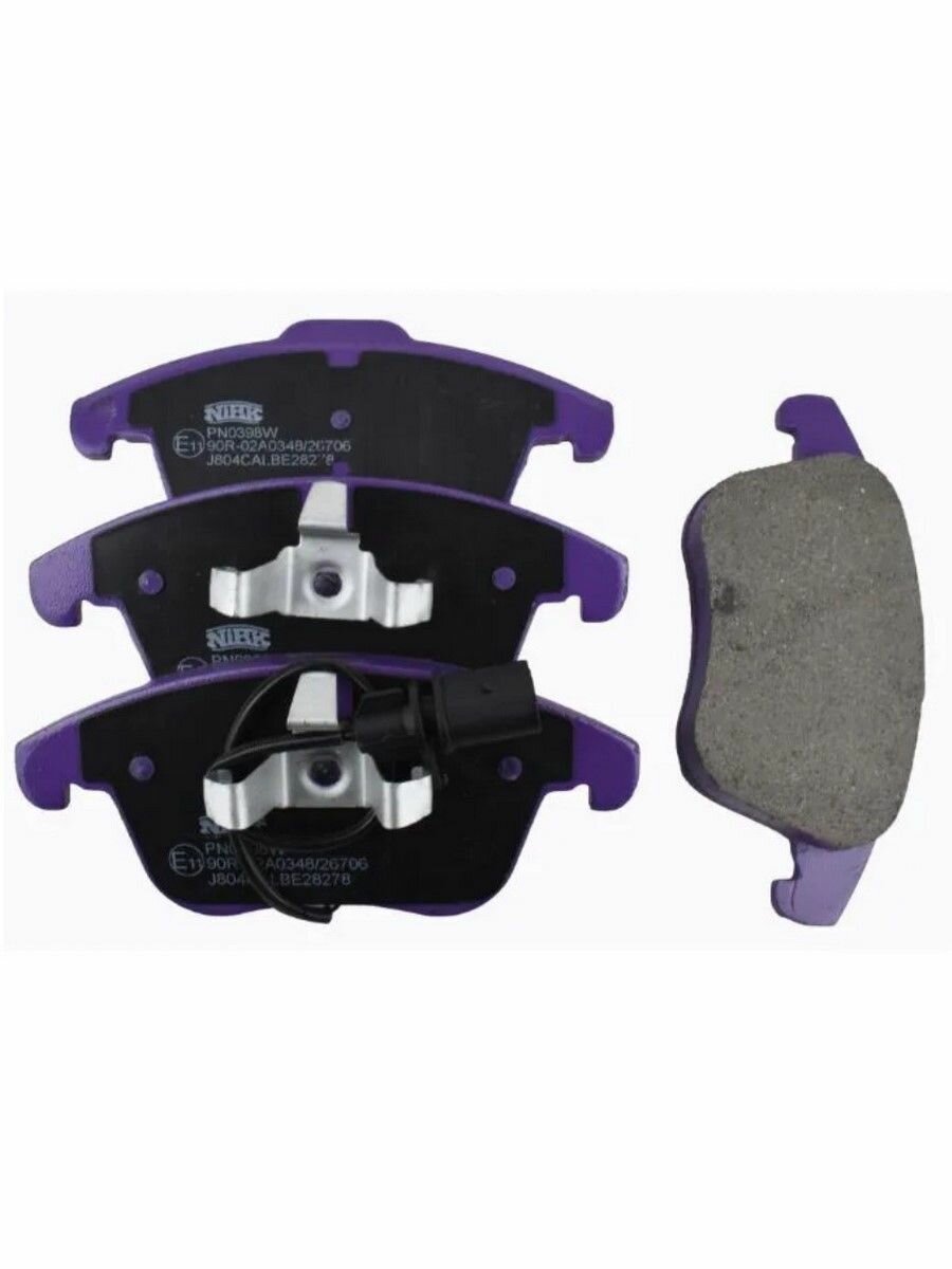 Колодки передние (AUDI A4/A4 ALLROAD/A5 1.8-3.2 07-) (с датчиком) PN0398W