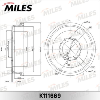 Барабан тормозной TOYOTA 4RUNNER 2.4-3.4 86-97/HIACE 84-89/HILUX 2.2-2.5 88- (TRW DB4147) K111669