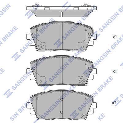 Колодки передние KIA PICANTO (TA) 2011- SP1405A