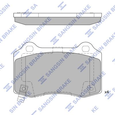 Колодки задние CHRYSLER 300C 04-12, JEEP GRAND CHEROKEE 05- SP4296