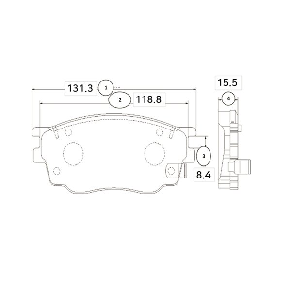 Колодки тормозные MAZDA 6 2002 ~ 2013 / Atenza 2002 ~ 2007 перед прав.лев. (старый арт. CKMZ-9) GK0655
