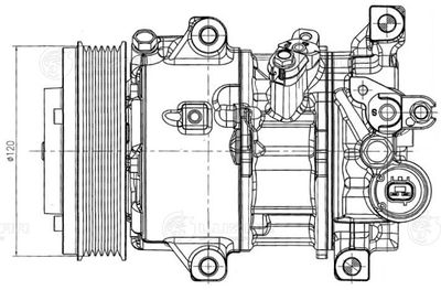 Компрессор кондиц. для а/м Toyota Corolla (13-) 1.6i/1.8i (LCAC 1916)
