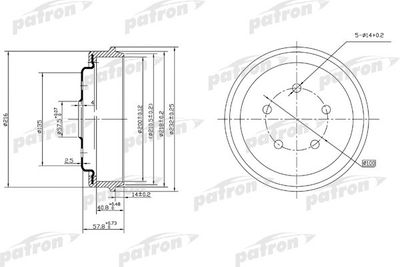 Барабан тормозной задн. DODGE: Neon 95-05 \ PLYMOU PDR1001