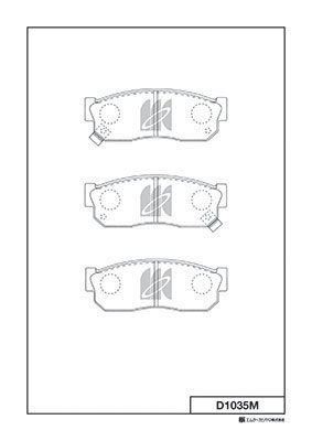 Новый артикул D1035MH Колодки тормозные дисковые D1035M