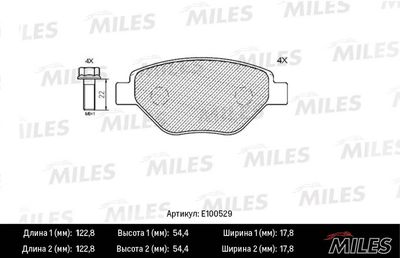 Колодки тормозные передние (Смесь Semi-Metallic) RENAULT MEGANE II 03 (TRW GDB1571) E100529