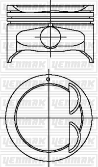 Поршень ДВС с кольцами Hyundai Accent 1.6i 16V 76.5 1.2x1.2x2 0.50 99 3104446050