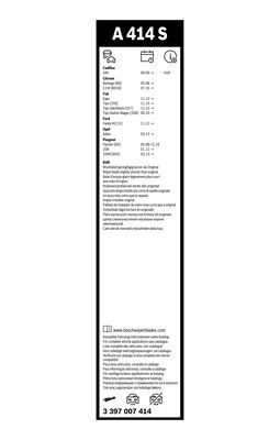 Щетки стеклоочистителя ATW 650/400 A414S 3397007414