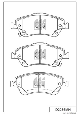 Колодки тормозные дисковые пер. Toyota Auris 07- D2286MH