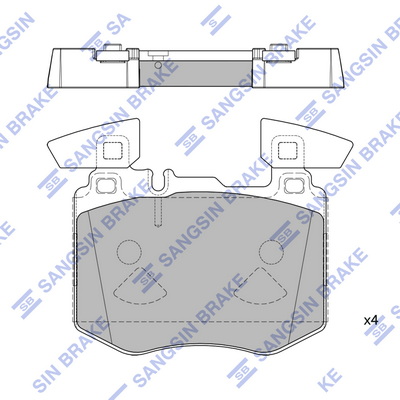 Колодки передние MERCEDES GLC C253, X253 2015- SP4348