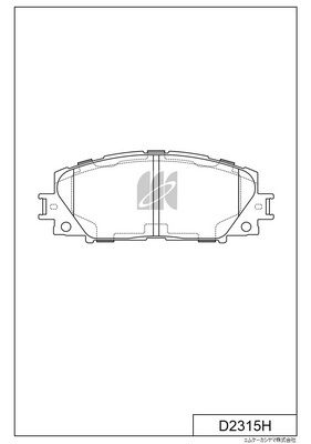 Колодки тормозные пер. Toyota Prius 1.8 Hybrid 09- с антискрипной пластиной D2315H