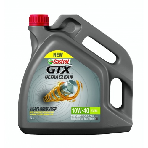 Моторное масло Castrol GTX ULTRACLEAN 10W-40 A3/B4 4л 15A4E0
