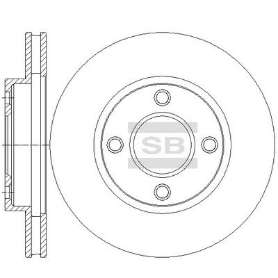Диск тормозной передний NISSAN Micra/Note/Tiida/Cube 02- SANGSIN BRAKE SD4265 SD4265
