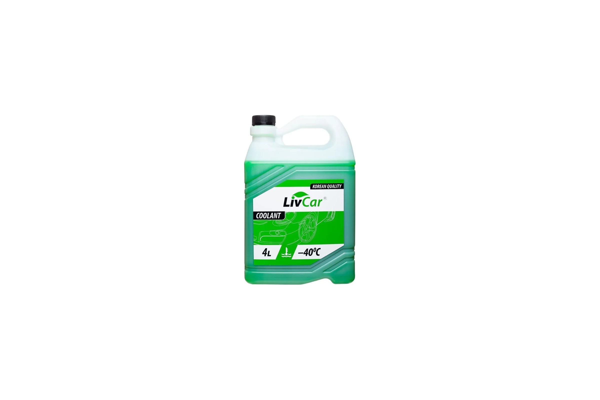 Антифриз готовый LIVCAR COOLANT GREEN -40 (4л) LCA40-004G