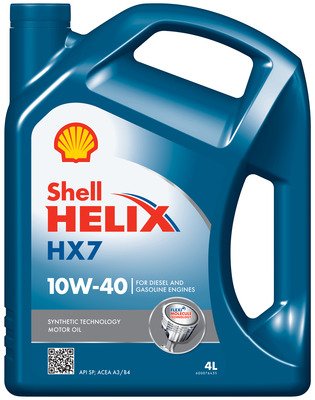 Моторное масло Shell Helix HX7 10W-40 4л, 4 л 550070333(550070333T124)