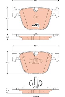 Колодки задние BMW 7 (F01-04), 5 GRAN TURISMO (F07) GDB1857