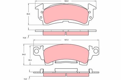 Колодки передние CHEVROLET CAPRICE 93-96 GDB742
