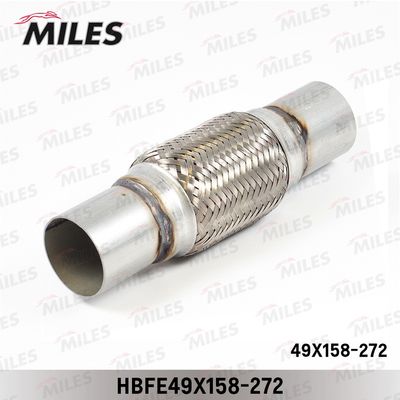 Труба гофрированная (гофра) патрубками и внутренним плетением 49X158-272 (BOSAL 265-731) HBFE49X158-272