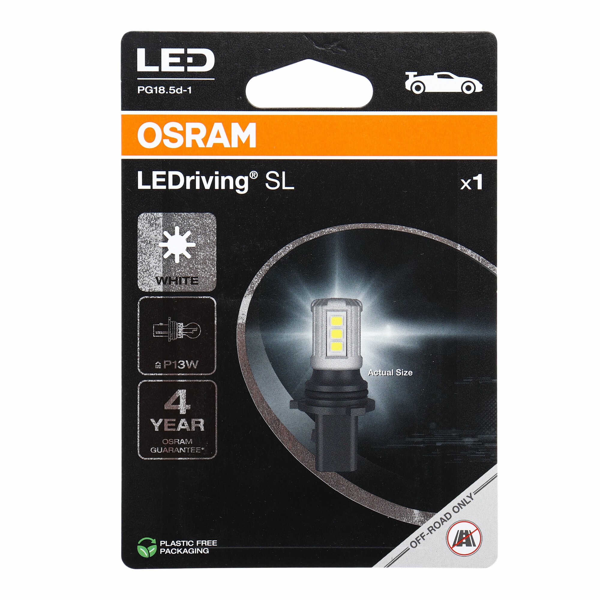 Лампа LEDRIVING P13W 12V/1,6W PG18.5D-1 10X1 1шт