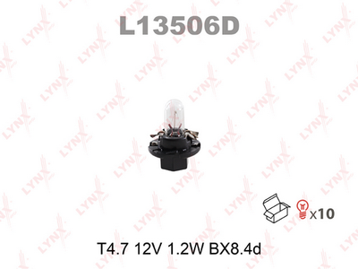 Лампа накаливания T4.7 12V 1.2W BX8.4d  L13506D
