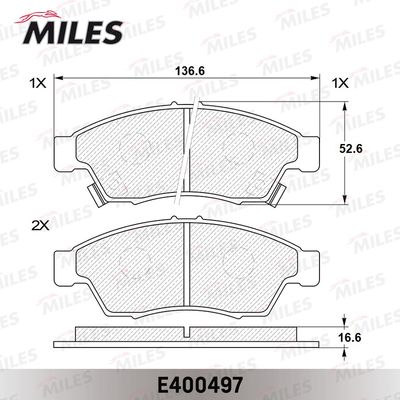 Колодки тормозные передние (без датчика) (Смесь Low-Metallic) SUZUKI LIANA 02 (TRW GDB3290) E400497