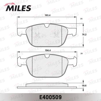 Колодки тормозные передние (без датчика) (Смесь Low-Metallic) VOLVO XC 60 08- (TRW GDB1821) E400509