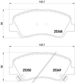 Колодки тормозные P18025