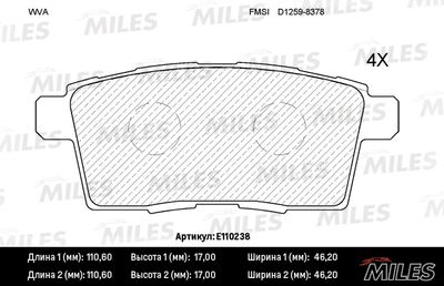 Колодки тормозные задние (без датчика) (Смесь Semi-Metallic) (MAZDA CX7/CX9 07-) (TRW GDB3472) E110238