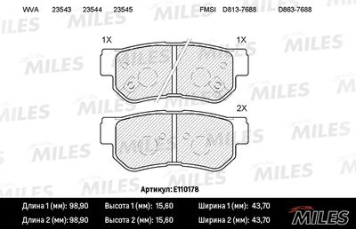 Колодки тормозные задние (без датчика) (Смесь Semi-Metallic) (HYUNDAI Elantra 06-, Sonata EF/NF, Santa Fe (SM) 01-06) (TRW GDB3258) E110178