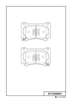 Колодки тормозные дисковые перед HYUNDAI Equus/Genesis D11326MH