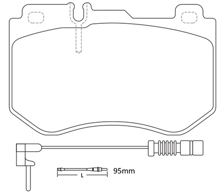 Колодки тормозные передние MERCEDES W205 14- L 127.7мм BP31031W
