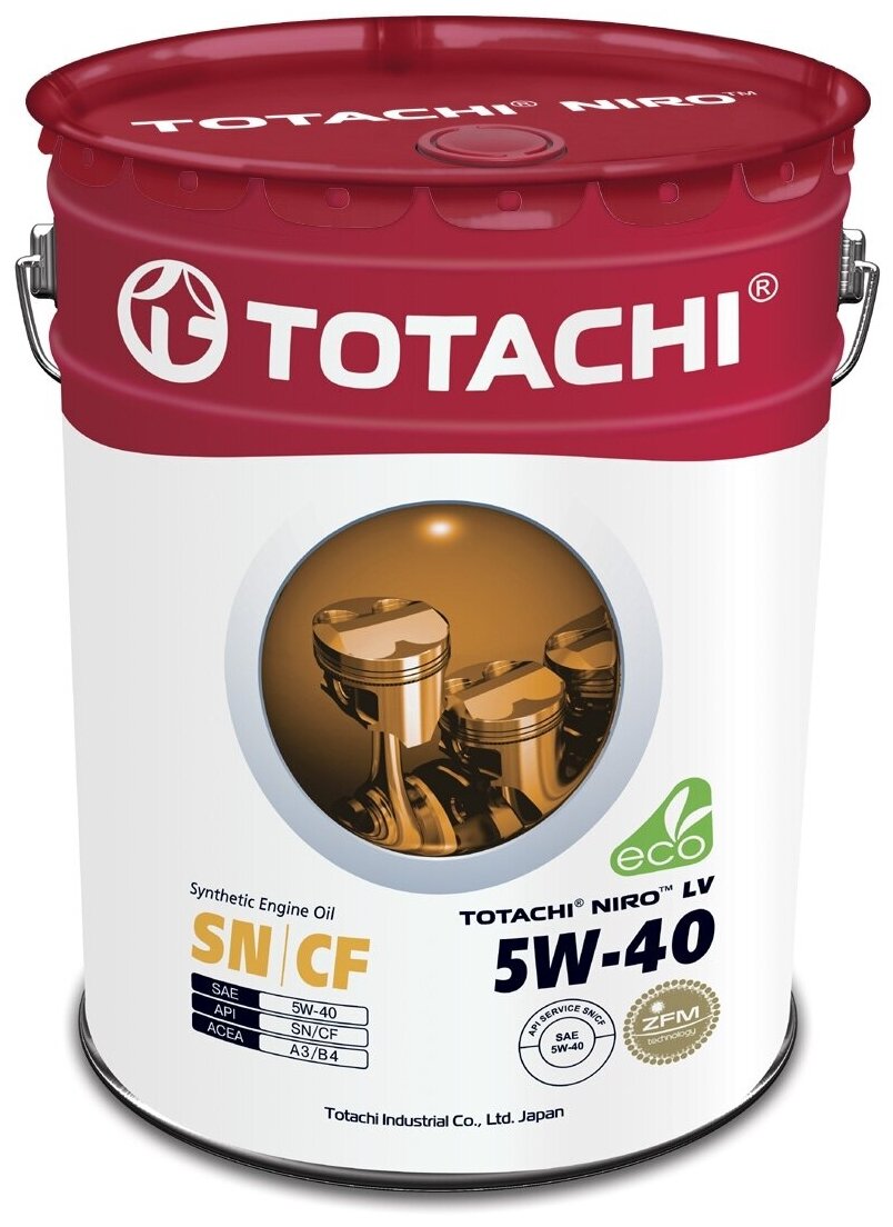 Масло моторное TOTACHI NIRO LV Synthetic SN/CF 5W-40 19л (4589904523557) 19820