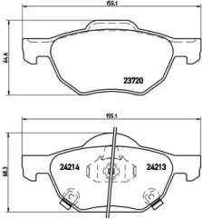 Колодки тормозные P28036