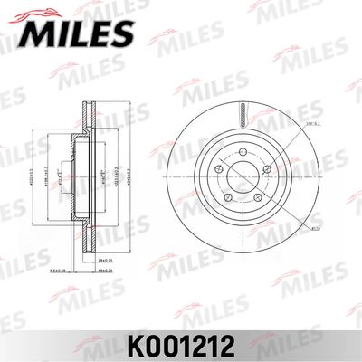 Диск тормозной передний D345мм. вентилируемый CHRYSLER 300C 04- (TRW DF6244S) K001212