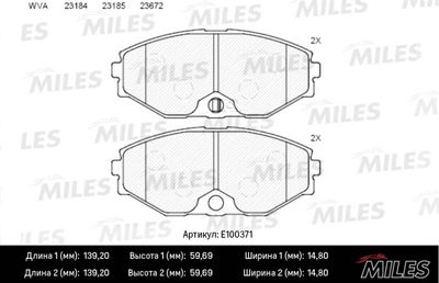 Колодки тормозные передние (Смесь Semi-Metallic) NISSAN MAXIMA QX (A33) 2.0-3.0 00- (TRW GDB3273) E100371
