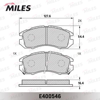 Колодки тормозные передние (Смесь Low-Metallic) SUBARU IMPREZA/LEGACY 1.6-2.2 89-00 (TRW GDB989) E400546