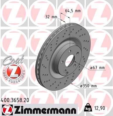 Диск тормозной MERCEDES Coat Z beschichtet 400365820